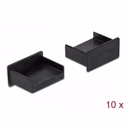 DeLOCK 64102, USB Type-A, Polypropylène (PP), Noir, 6,5 mm, 13 mm, 4 mm