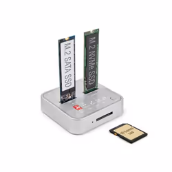 DeLOCK 64138 Station d'accueil de disques de stockage Argent