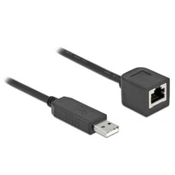 DeLOCK 64163 câble Série Noir 0,5 m RJ-45 USB 2.0 Type-A