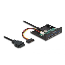 DeLOCK 64166 Obturateur de baie de lecteur 8,89 cm (3.5") ports panneau I/O Noir