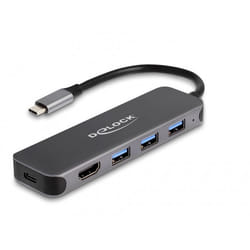 DeLOCK 64171 station d'accueil USB 3.2 Gen 1 (3.1 Gen 1) Type-C Gris