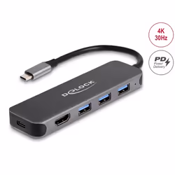 DeLOCK 64171 station d'accueil USB 3.2 Gen 1 (3.1 Gen 1) Type-C Gris