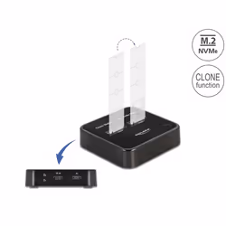 DeLOCK 64177 Station d'accueil de disques de stockage USB 3.2 Gen 2 (3.1 Gen 2) Type-C Noir