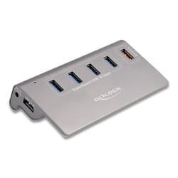 DeLOCK 64182 hub & concentrateur USB 3.2 Gen 2 (3.1 Gen 2) Type-A 10 Mbit/s Gris