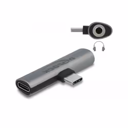 DeLOCK 64186, USB Type-C, USB Type-C + 3.5mm, Gris