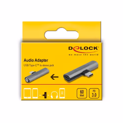 DeLOCK 64186 changeur de genre de câble USB Type-C USB Type-C + 3.5mm Gris