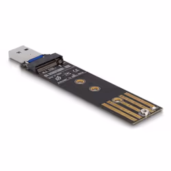 DeLOCK 64197, USB Type-A, M.2, Mâle, Noir, 10 Gbit/s, Windows 10, Windows 10 x64, Windows 11, Windows 8.1, Windows 8.1 x64