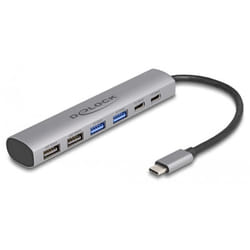 DeLOCK 64232 station d'accueil Avec fil USB 3.2 Gen 1 (3.1 Gen 1) Type-A + Type-C Gris