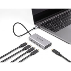 DeLOCK 64235 hub & concentrateur USB Type-C 10000 Mbit/s Gris