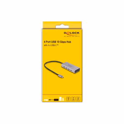 DeLOCK 64235 hub & concentrateur USB Type-C 10000 Mbit/s Gris
