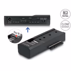 DeLOCK 64252 Station d'accueil de disques de stockage USB 3.2 Gen 2 (3.1 Gen 2) Type-C Noir