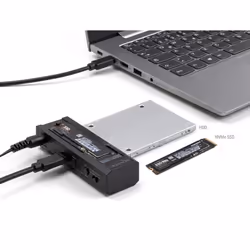 DeLOCK 64252 Station d'accueil de disques de stockage USB 3.2 Gen 2 (3.1 Gen 2) Type-C Noir - Vue supplémentaire 4