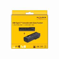 DeLOCK 64252 Station d'accueil de disques de stockage USB 3.2 Gen 2 (3.1 Gen 2) Type-C Noir - Vue supplémentaire 5