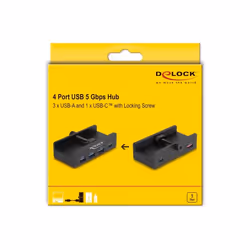 DeLOCK 64284 hub & concentrateur USB 2.0 Type-A 5000 Mbit/s Noir - Vue supplémentaire 5