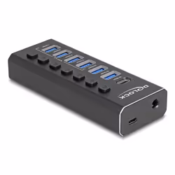 DeLOCK 64326, USB 3.2 Gen 2 (3.1 Gen 2) Type-C, USB 3.2 Gen 1 (3.1 Gen 1) Type-A, USB 3.2 Gen 2 (3.1 Gen 2) Type-A, USB 3.2 G ...