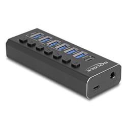 DeLOCK 64326 hub & concentrateur USB 3.2 Gen 2 (3.1 Gen 2) Type-C 10000 Mbit/s Noir