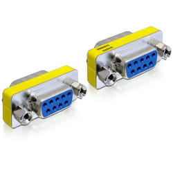 DeLOCK 65008 changeur de genre de câble Sub-D9 Bleu, Argent