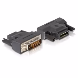 DeLOCK DVI / HDMI Adapter, DVI-D, HDMI FM, Noir