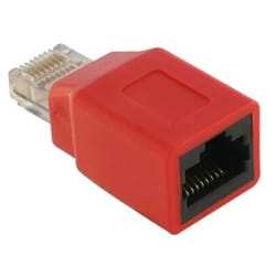 DeLOCK RJ45 Crossover Adapter male - female connecteur de fils RJ45 M/F Rouge