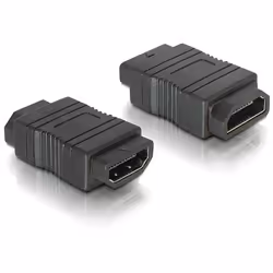 DeLOCK HDMI Adapter, 19-p HDMI, 19-p HDMI, Noir