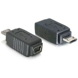 DeLOCK Adapter USB micro-B male to mini USB 5-pin mini USB 5p Noir