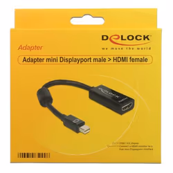 DeLOCK Adapter mini Displayport / HDMI 0,18 m HDMI Type A (Standard) Noir