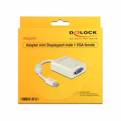 DeLOCK Adapter mini Displayport / VGA FM 0,18 m VGA (D-Sub) Blanc