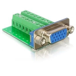 DeLOCK Adapter VGA female > Terminal Block 16pin Vert