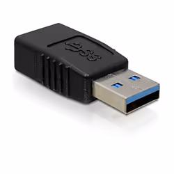 DeLOCK USB 3.0-A Adapter, USB-A, USB-A, Noir
