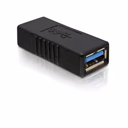 DeLOCK USB 3.0-A Adapter, USB-A, USB-A, Noir