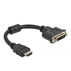DeLOCK 65206 câble vidéo et adaptateur 0,2 m HDMI Type A (Standard) DVI-D Noir
