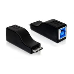 DeLOCK 65216 changeur de genre de câble micro USB-B M USB-B F Noir