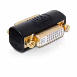 DeLOCK 65225, DVI, DVI, Noir, Or
