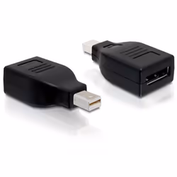 DeLOCK Displayport Adapter, Displayport mini M, Displayport FM, Noir