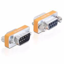 DeLOCK 65255 changeur de genre de câble 9-p Sub-D Argent, Jaune