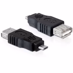 DeLOCK USB micro-B/USB 2.0-A OTG, USB micro-B, USB 2.0-A OTG, Noir