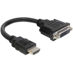 DeLOCK 0.2m HDMI-DVI M/F 0,2 m HDMI Type A (Standard) DVI-D Noir