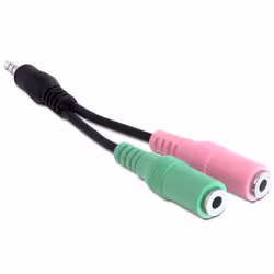 DeLOCK 3.5mm/2 x 3.5mm, 3,5mm, Mâle, 2 x 3.5mm, Femelle, 0,12 m, Multicolore