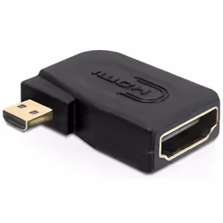 DeLOCK HDMI A/micro-D, 19-p HDMI-A F, 19-p micro HDMI-D M, Noir