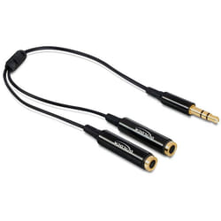 DeLOCK 65356 câble audio 0,25 m 3,5mm 2 x 3.5mm Noir
