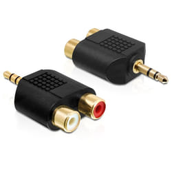 DeLOCK 65365 changeur de genre de câble 3.5mm 2xRCA Noir