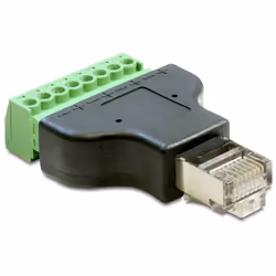 DeLOCK 65389, RJ45, 8p, Noir, Vert