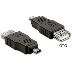 DeLOCK 65399 changeur de genre de câble mini USB A USB A Noir