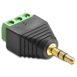 DeLOCK 65419 changeur de genre de câble 3.5mm 3p Noir, Vert, Argent