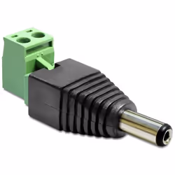 DeLOCK 65422 changeur de genre de câble DC 2.1 x 5.5 mm 2p Noir, Vert