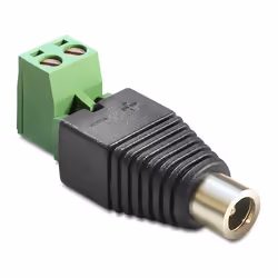 DeLOCK 65423 changeur de genre de câble DC 2.1 x 5.5 mm 2p Noir, Vert