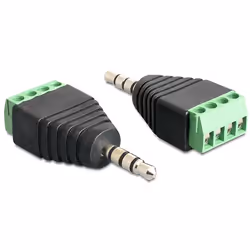 DeLOCK 65453, 3.5mm, 4pin, Noir, Vert