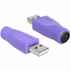 DeLOCK 65461, USB-A, PS/2, Violet