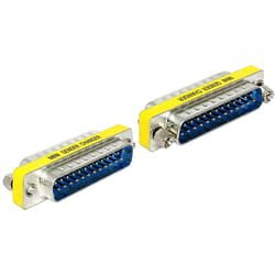 DeLOCK 65482 changeur de genre de câble Sub-D 25 Bleu, Argent, Jaune