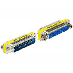 DeLOCK 65484 changeur de genre de câble Sub-D 25 Bleu, Argent